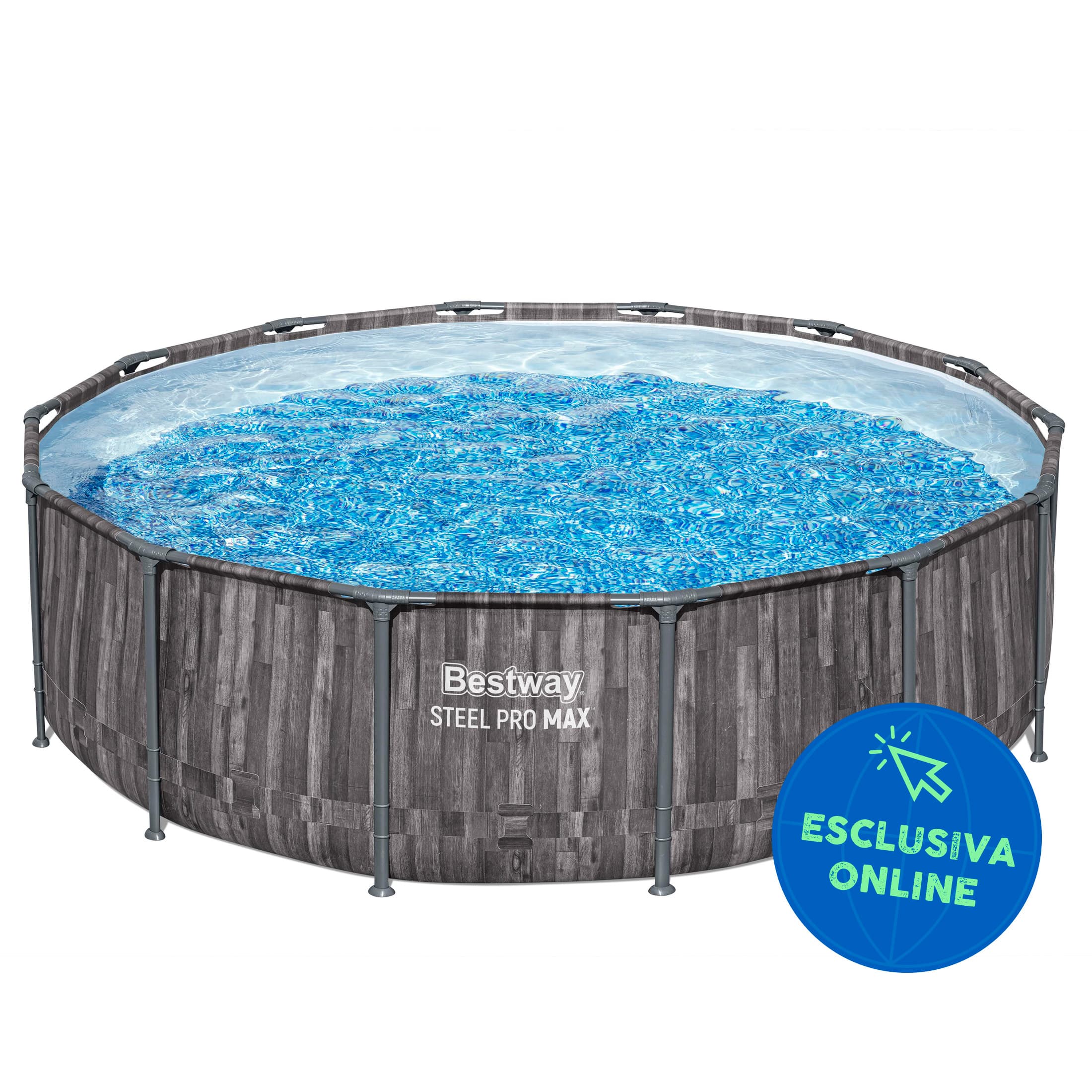 Piscina solo struttura effetto legno scuro - 427x107 cm