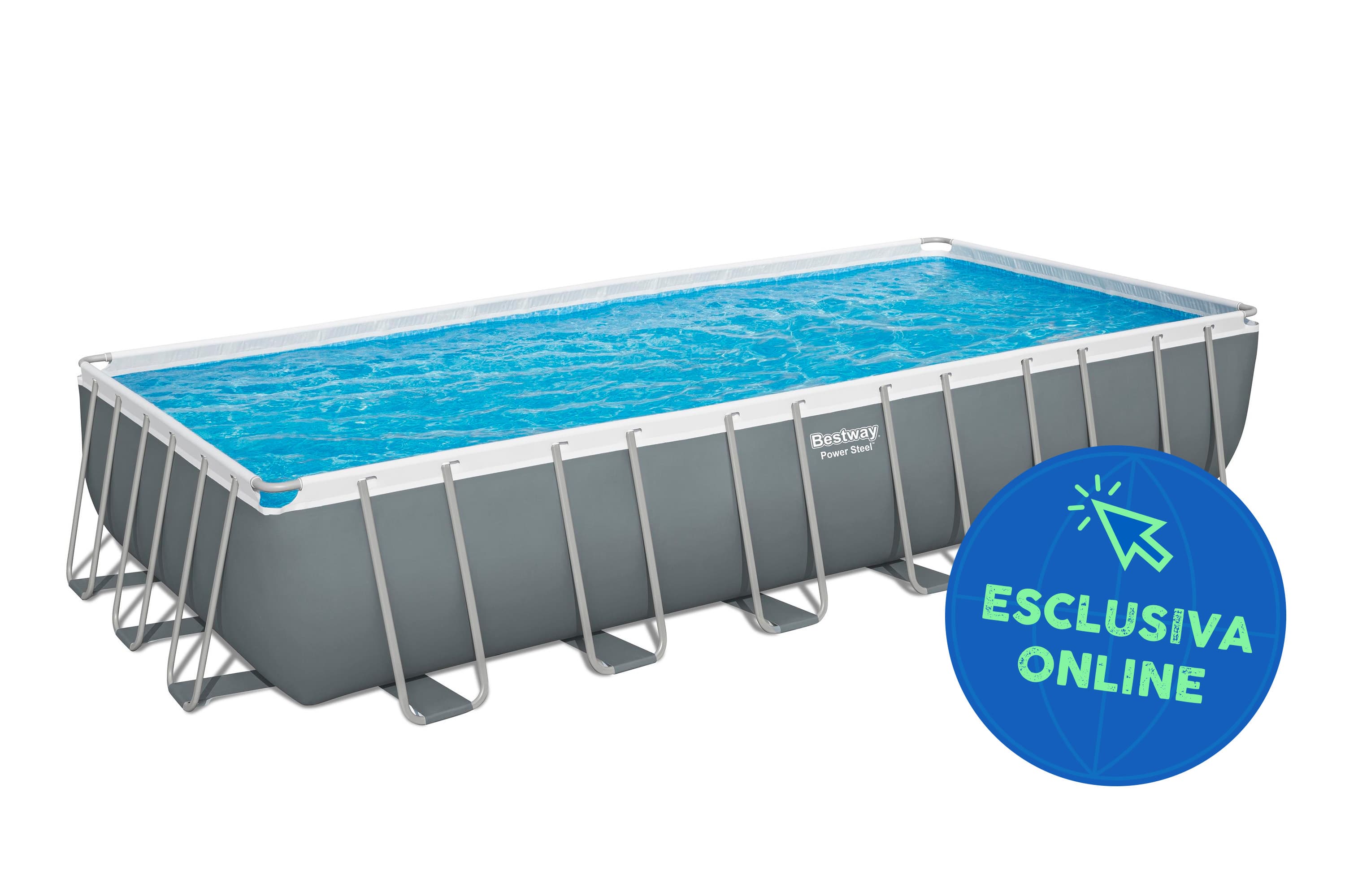 Piscina solo struttura grigio scuro - 732x366x132 cm