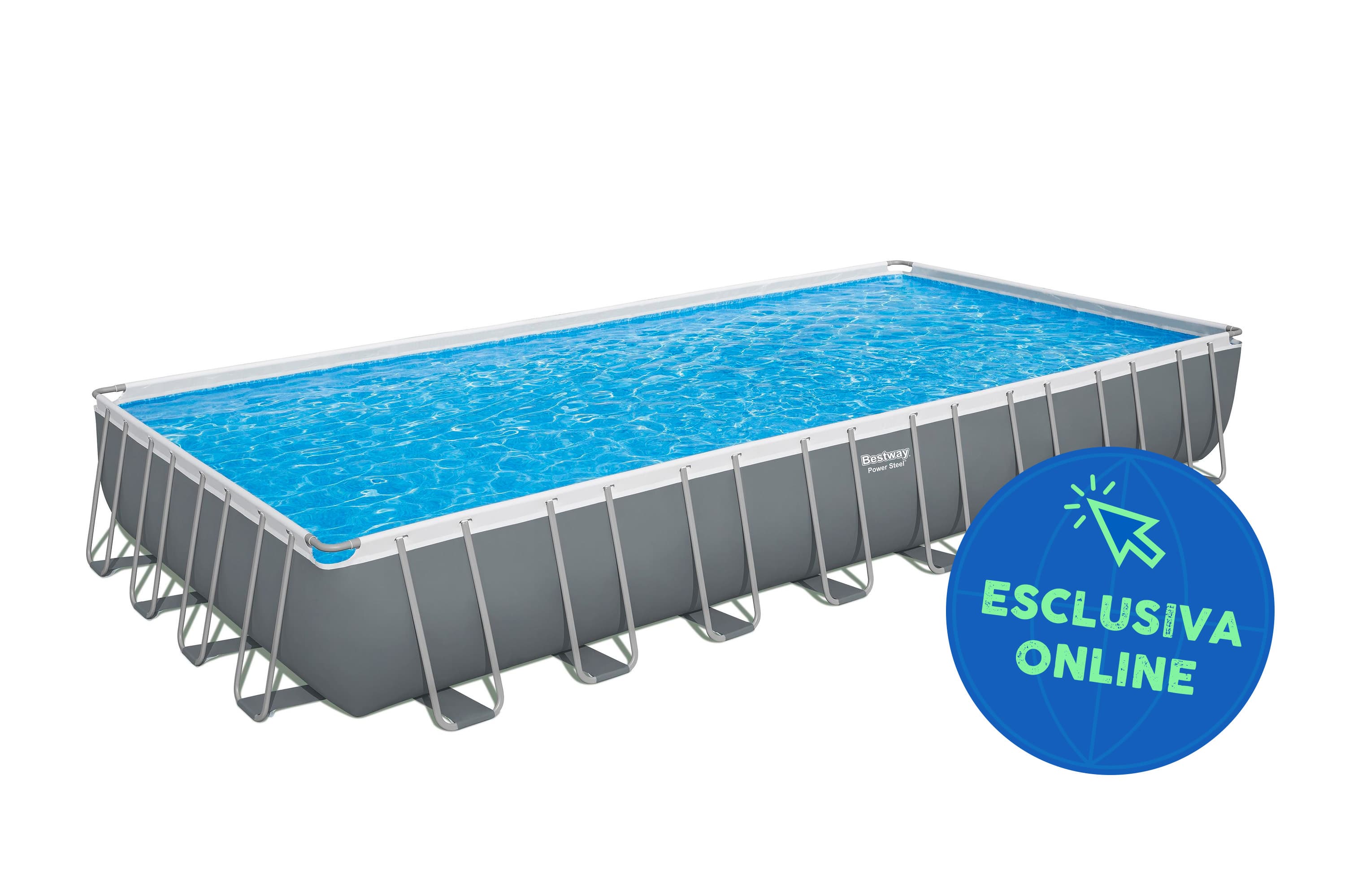 Piscina solo struttura grigio scuro - 956x488x132 cm
