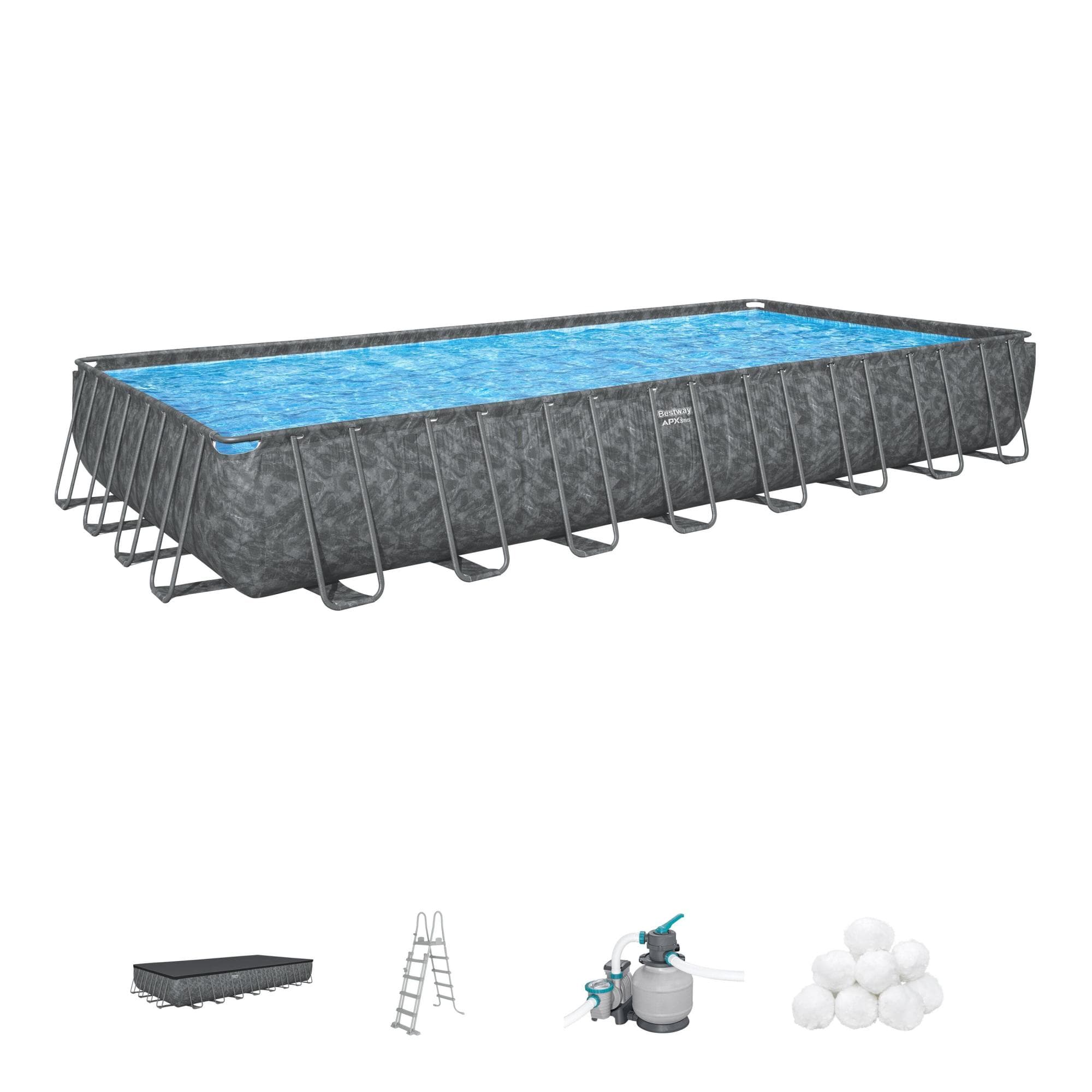Set piscina APX 365 da 956x488x132 cm