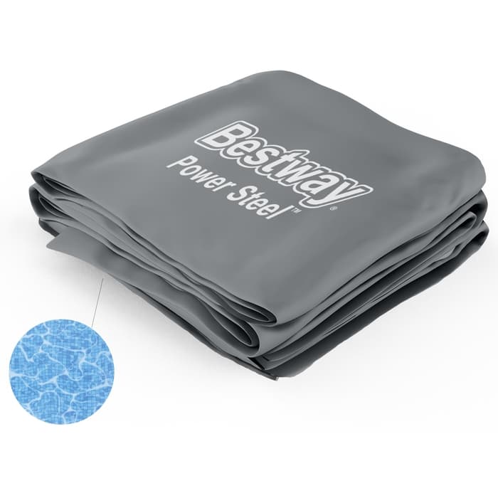 Liner di ricambio per piscina rettangolare Power Steel da 732x366x132 cm grigio scuro