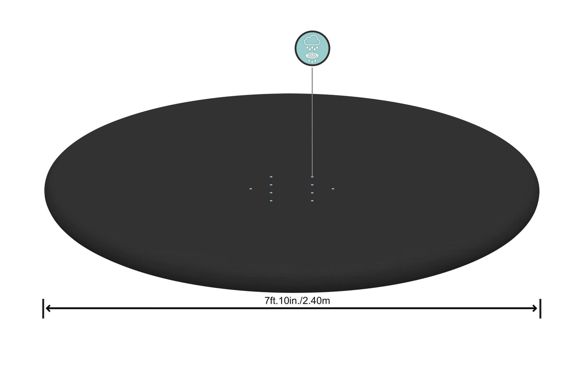 Copertura per piscina rotonda da 244 cm