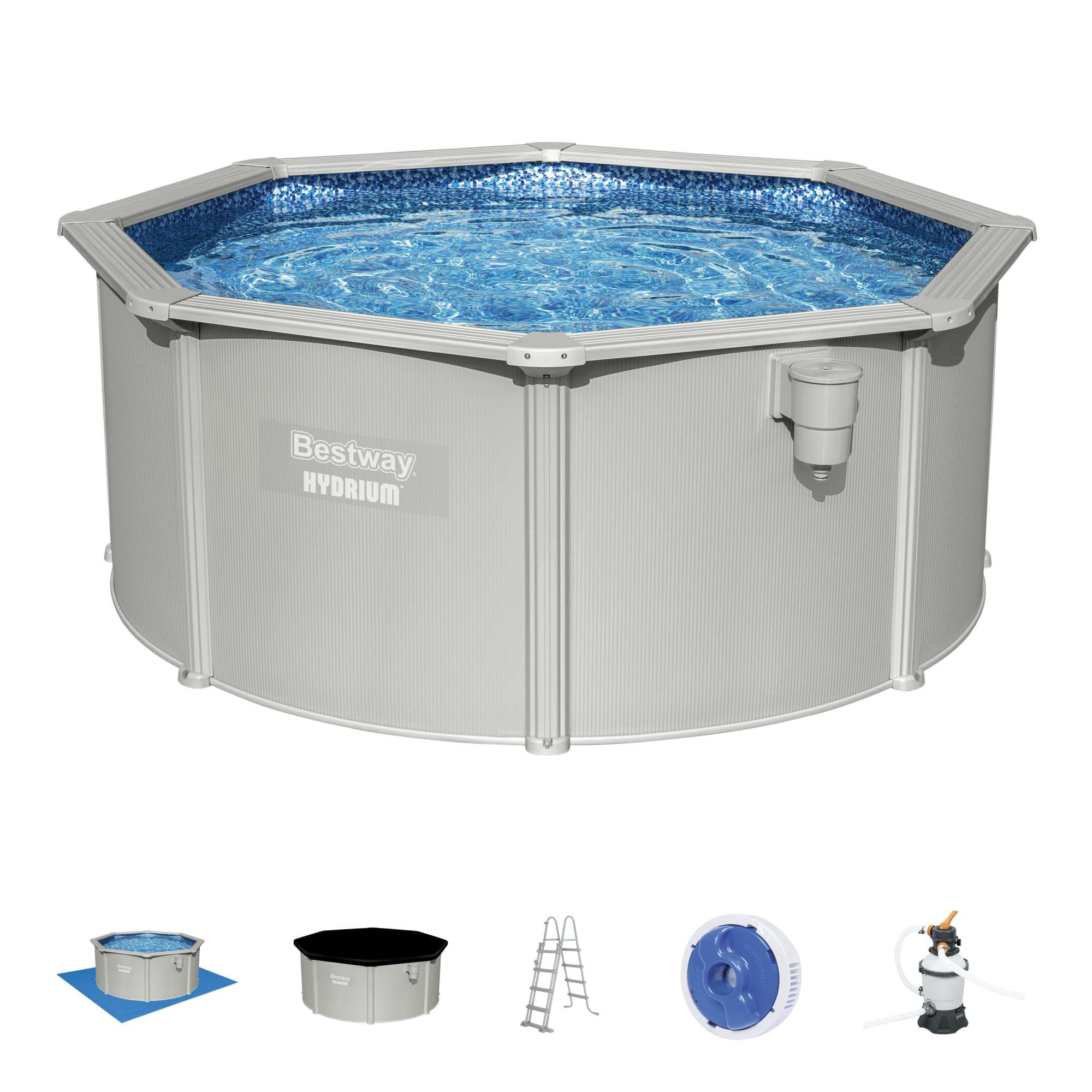Set piscina Hydrium grigio chiaro da 305x122 cm